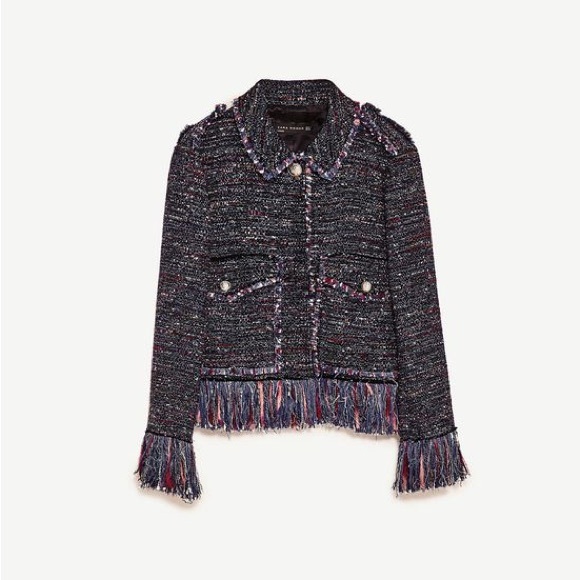 Multicolor Fringe Tweed Jacket - Picture 3 of 11